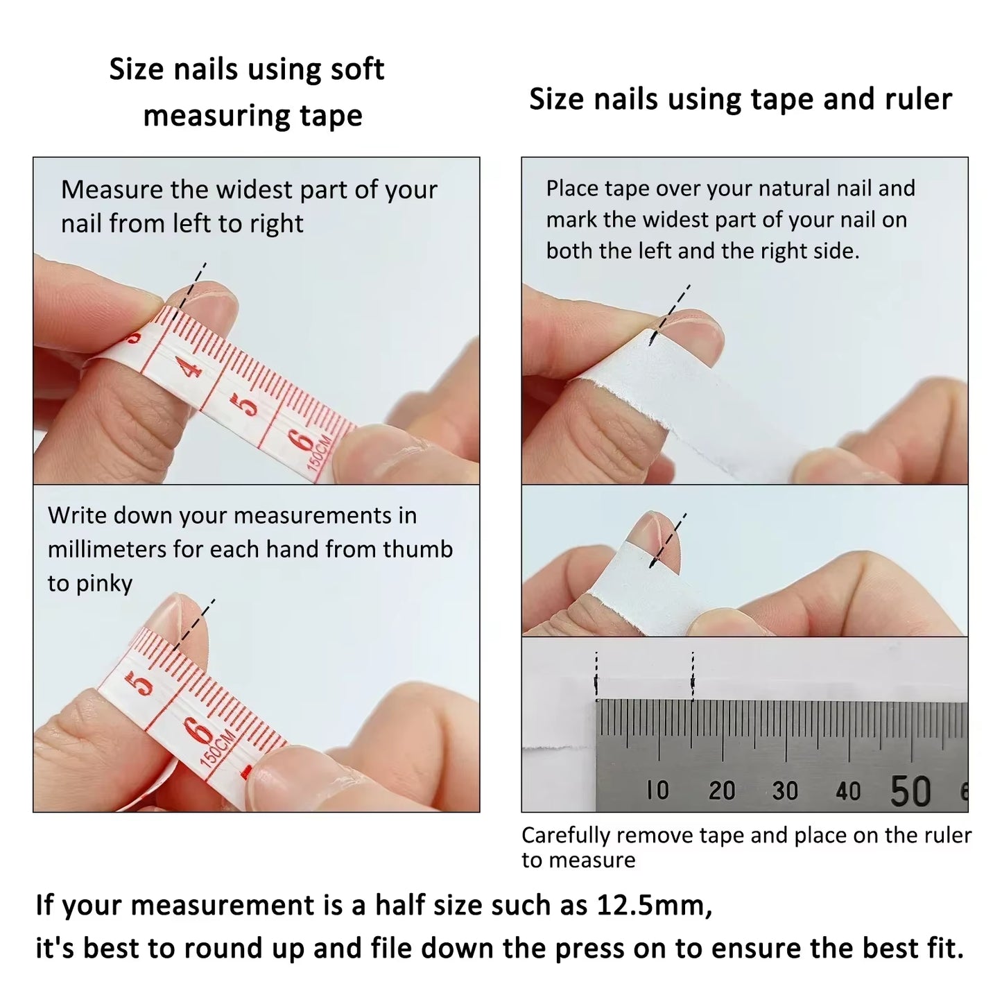 10-Piece Handmade Cat Eye Press-On Nails with Gradient Design - Full Cover French Ballerina Artificial Nail Tips
